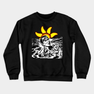 saving the dog from drowning Crewneck Sweatshirt